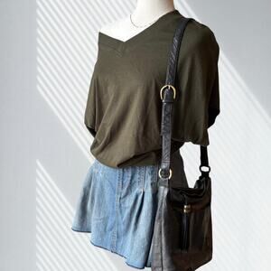 Relaxed olive green top